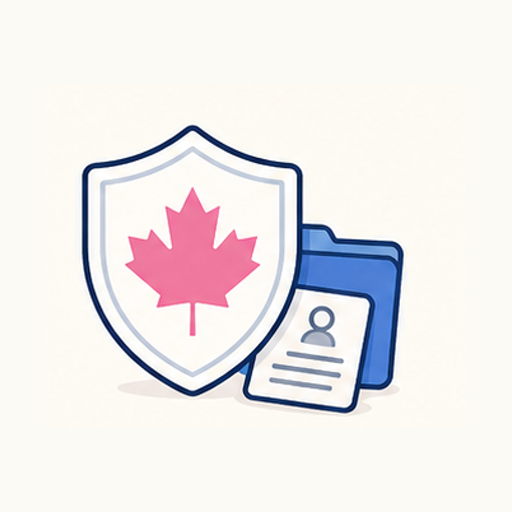 Clean illustration of Canadian privacy planning for client data, cloud storage, vendor access, and clear business choices.